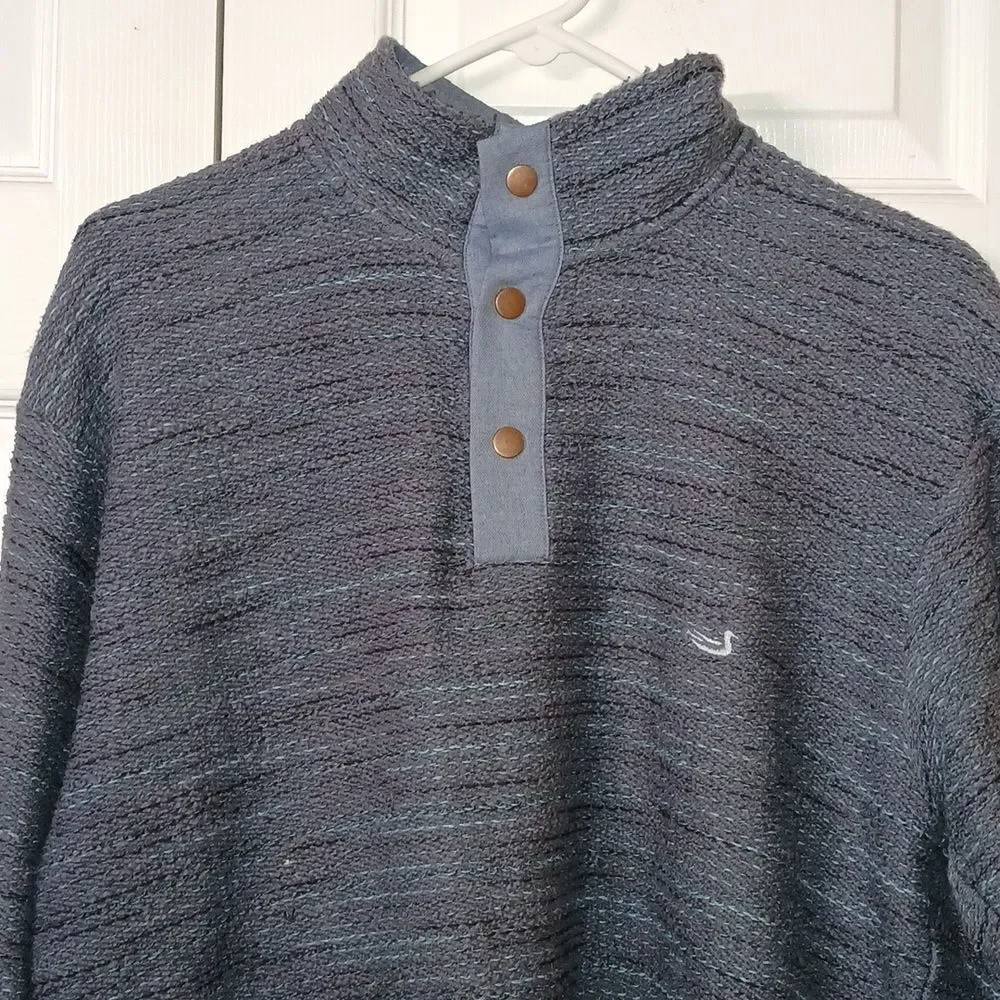 Southern Marsh Sweater  Mens Henley Pullover blue  Sz S